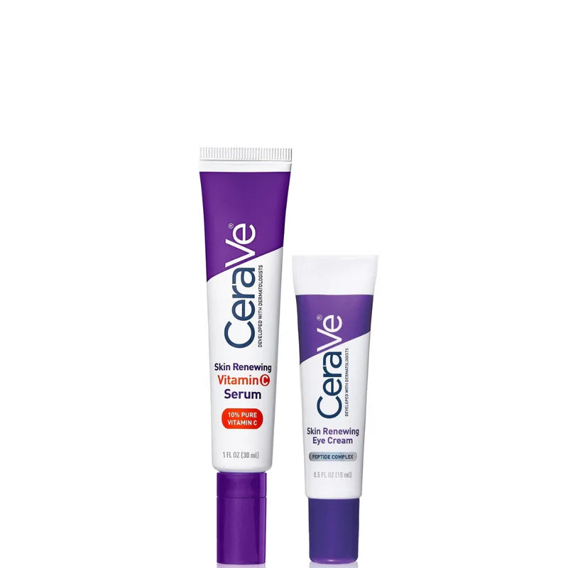 CeraVe Skin Renewing Duo – Brighten & Smooth with Vitamin C & Eye Care Essentials