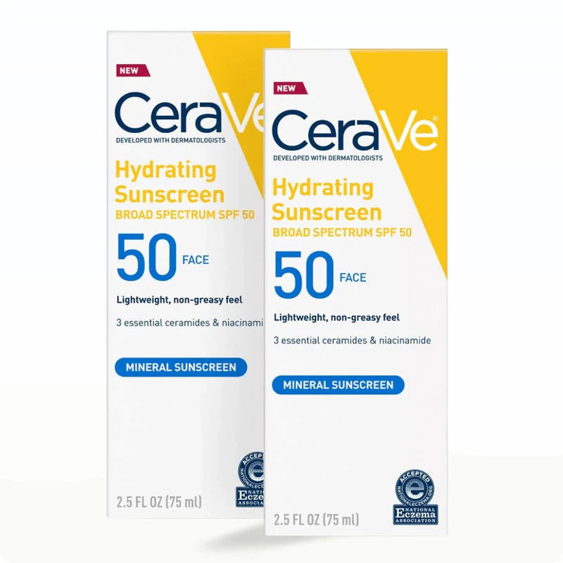CeraVe Hydrating Mineral Sunscreen SPF 50 – Face Sheer Tint (48g)