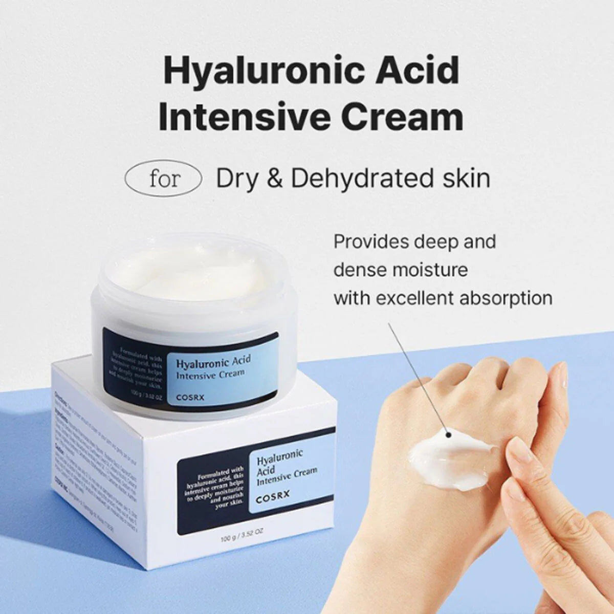COSRX Hyaluronic Acid Hydra Intensive Cream – Deep Hydration for Soft, Plump Skin