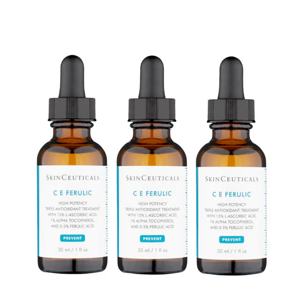 SkinCeuticals C E Ferulic® 3 Pack – Vitamin C Antioxidant Serum with 15% L-Ascorbic Acid