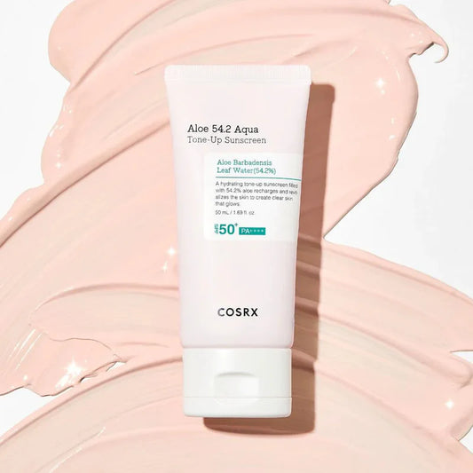 COSRX Aloe 54.2 Aqua Tone-Up Sunscreen – Lightweight Hydrating SPF50+ Sunscreen with Soothing Aloe