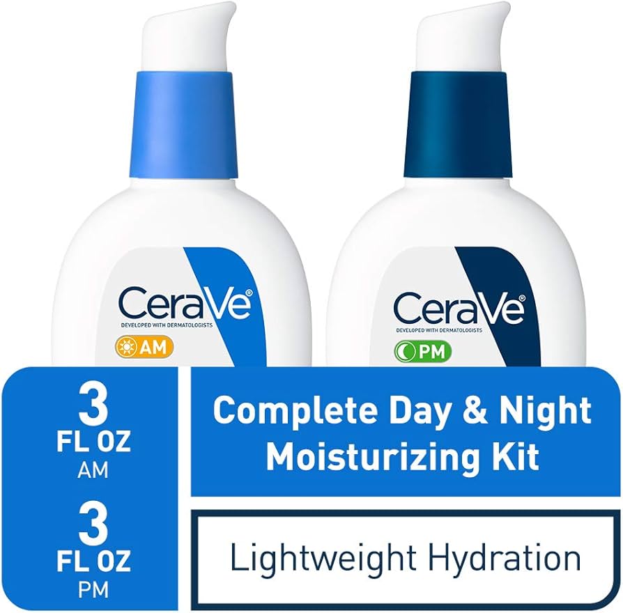 CeraVe AM & PM Facial Moisturizing Lotion Bundle – 2-Pack (89ml Each)