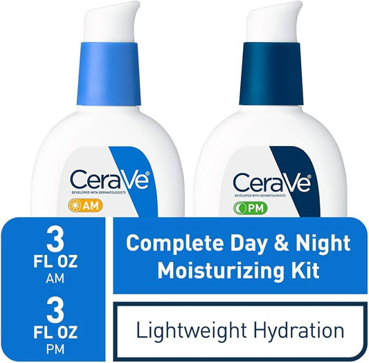 CeraVe AM & PM Facial Moisturizing Lotion Bundle – 2-Pack (89ml Each)