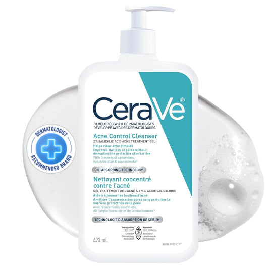 CeraVe Blemish Control Cleanser – Acne-Fighting with 4% Benzoyl Peroxide (236ml)