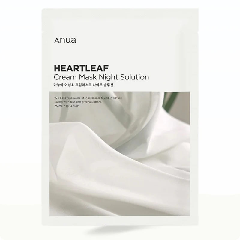 Anua Heartleaf Cream Mask Night Solution (10 Masks) – Intensive Overnight Soothing & Hydration