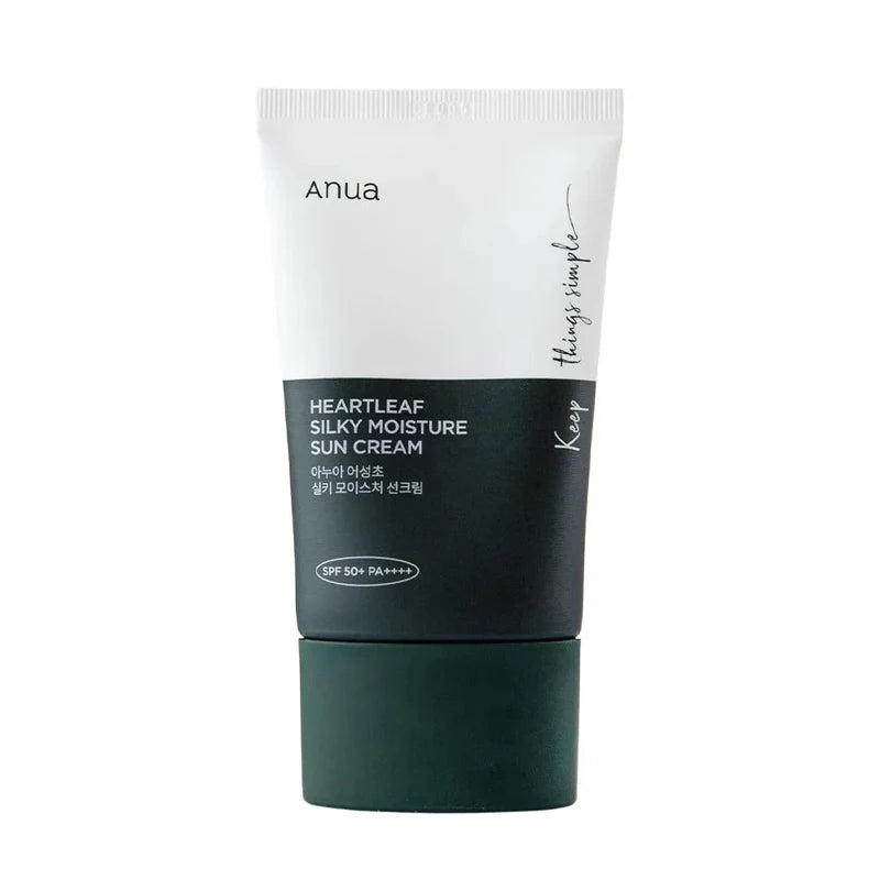 Anua Heartleaf Silky Moisture Sun Cream – Lightweight Daily SPF with Soothing Heartleaf Extract