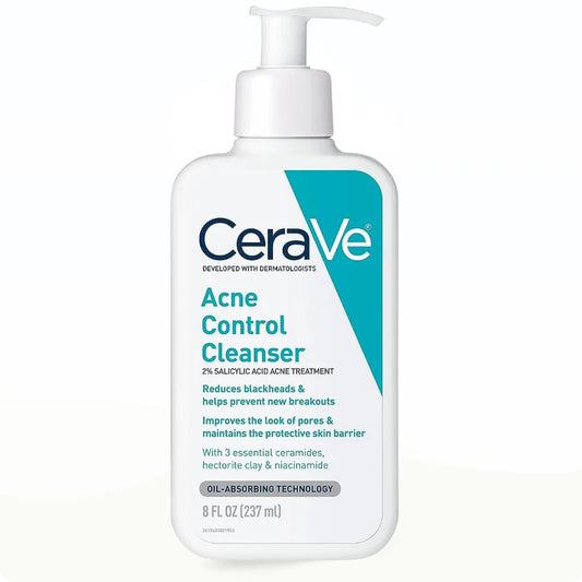 CeraVe Acne Control Cleanser – 2% Salicylic Acid Treatment for Clearer Skin (237ml)