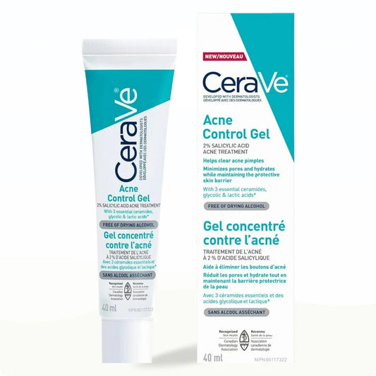 CeraVe Acne Control Gel – 2% Salicylic Acid Acne Treatment for Clear, Balanced Skin (40ml)