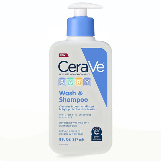 CeraVe Baby Wash & Shampoo – Gentle Cleanser for Sensitive Baby Skin