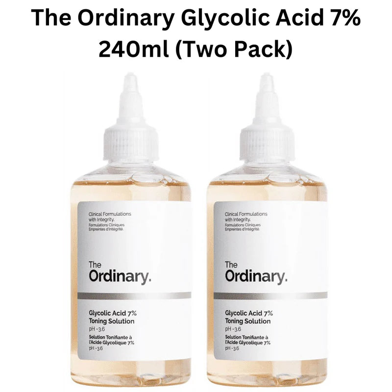 The Ordinary Glycolic Acid 7% Toning Solution (Two Pack) – Glow Twice as Bright!