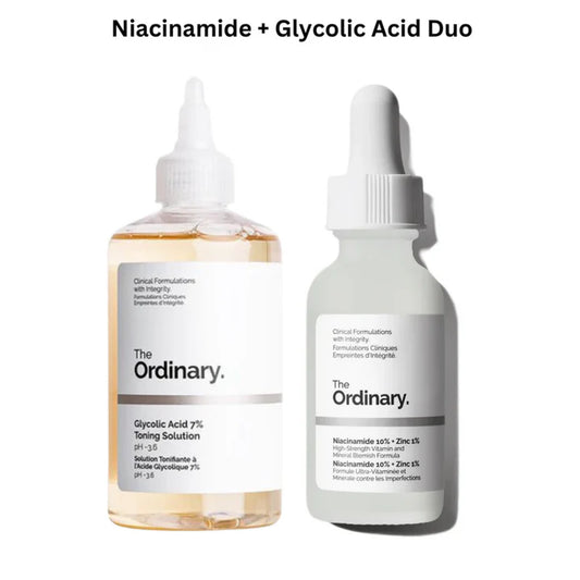 Glow Reset Duo: The Ordinary Niacinamide + Glycolic Acid Power Pair