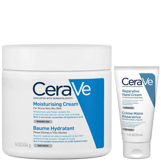 CeraVe Large Moisturizing Cream Duo – Intense Hydration for Dry to Very Dry Skin (2 x 454g)