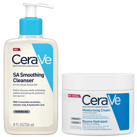 CeraVe Soften & Smooth Bundle – Gentle Care for Rough, Dry & Bumpy Skin