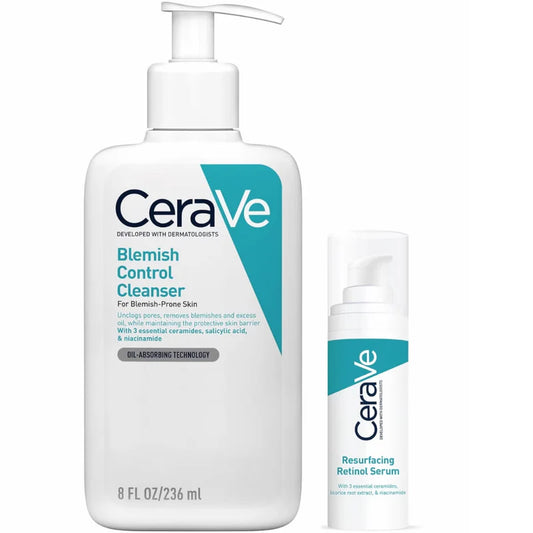 CeraVe Cleanse & Smooth Duo – Clearer, Smoother Skin for Blemish-Prone Complexions