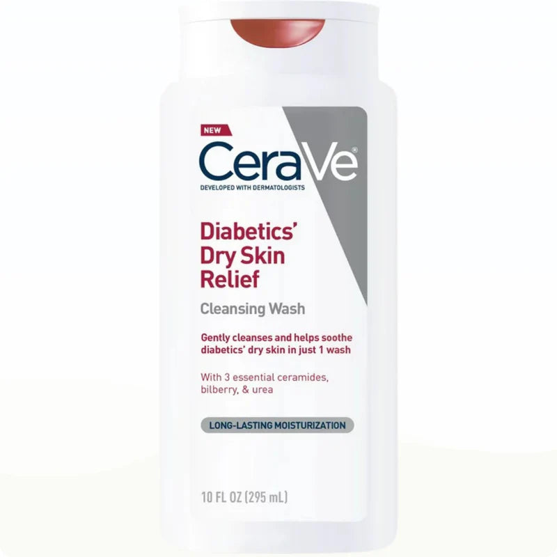 CeraVe Diabetics Dry Skin Relief Cleansing Wash – Gentle Care for Sensitive Diabetic Skin