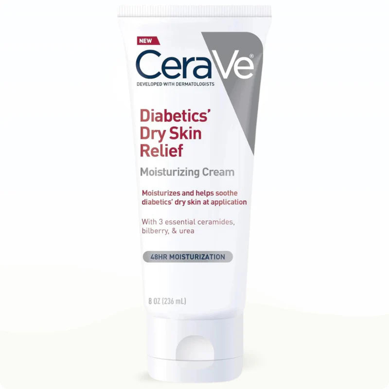 CeraVe Diabetics’ Dry Skin Relief Moisturizing Cream – Intensive Hydration for Extra-Dry, Itchy Skin (237ml)