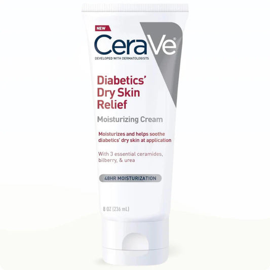 CeraVe Diabetics’ Dry Skin Relief Moisturizing Cream – Intensive Hydration for Extra-Dry, Itchy Skin (237ml)