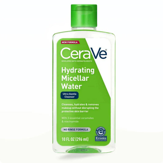 CeraVe Hydrating Micellar Water – 3-in-1 Cleanser, Makeup Remover & Hydrator (295ml)