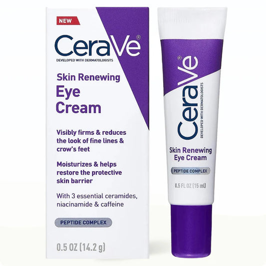 CeraVe Skin Renewing Eye Cream – Targets Fine Lines, Puffiness & Dark Circles (14ml)