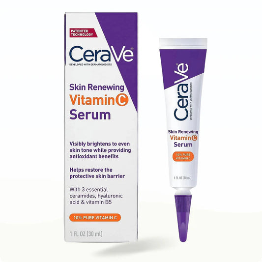 CeraVe Skin Renewing Vitamin C Serum – Brighten & Revitalize Dull Skin (30ml)