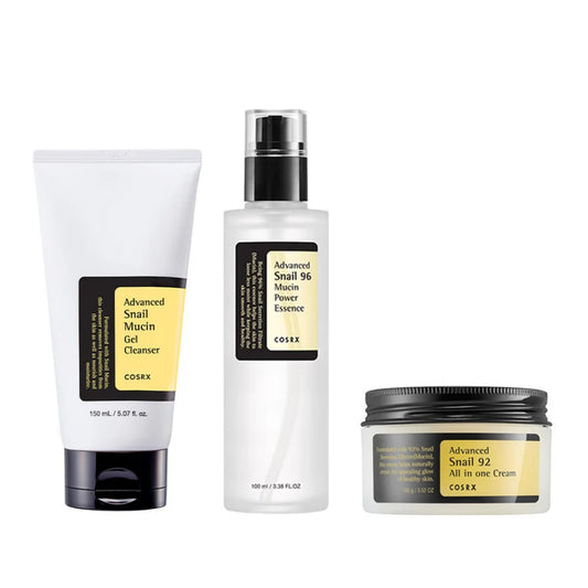 COSRX Daily Snail Trio – Cleanse, Hydrate, Repair